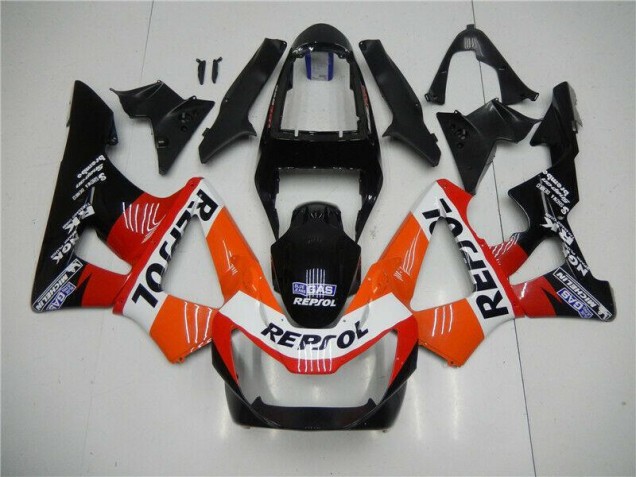 00-01 Orange Red Black Repsol Honda CBR900RR 929RR Motorcycle Fairings 00-01 Orange Red Black Repsol Honda CBR900RR 929RR Motorcycle Fairings