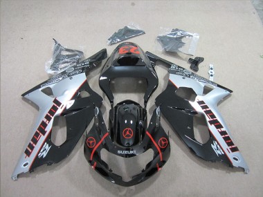 01-03 Black Silver Suzuki GSXR 600 Motorcycle Fairings