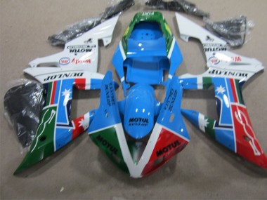 02-03 Blue Black Motul Yamaha YZF R1 Motorcycle Fairings