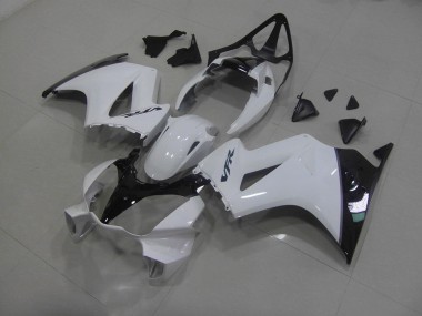 02-13 White Black Honda VFR800 Motorcycle Fairing