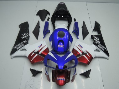 03-04 Dark Red Blue Honda CBR600RR Motorcycle Fairings