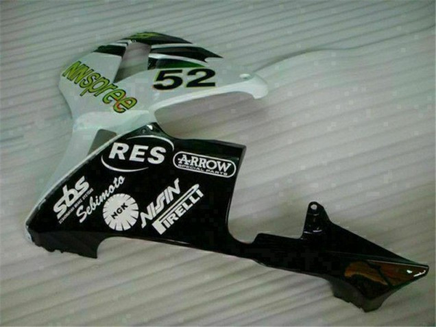 03-04 Green White Black Honda CBR600RR Motorcycle Fairings