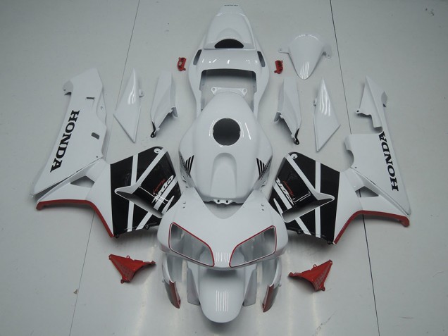 03-04 White Black Honda CBR600RR Motorcycle Fairings