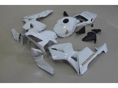 03-04 White Gold Honda CBR600RR Motorcycle Fairings