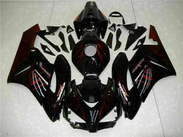 04-05 Red Flame Black Honda CBR1000RR Motorcycle Fairings 04-05 Red Flame Black Honda CBR1000RR Motorcycle Fairings