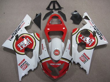04-05 Red White Lucky Strike Motul Suzuki GSXR 600 Motorcycle Fairings