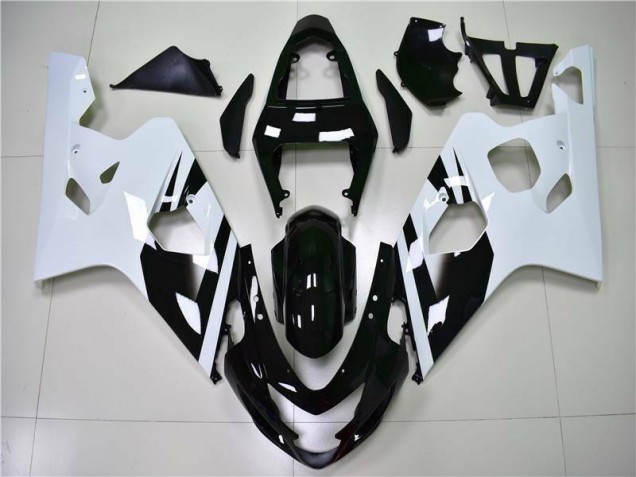 04-05 White Black Suzuki GSXR 600/750 Motorcycle Fairing 04-05 White Black Suzuki GSXR 600/750 Motorcycle Fairing