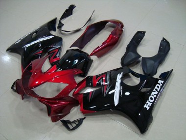04-07 Candy Red Black Honda CBR600 F4i Motorcycle Fairings