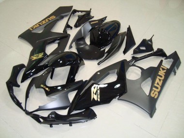 05-06 Black with Gold Decals Suzuki GSXR 1000 Motorcycle Fairings