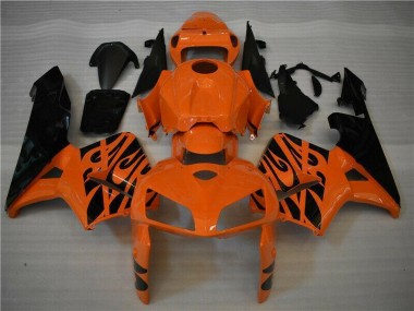 05-06 Orange Black Honda CBR600RR Motorcycle Fairing