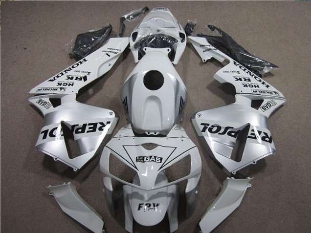 05-06 White Black Repsol Honda CBR600RR Motorcycle Fairing 05-06 White Black Repsol Honda CBR600RR Motorcycle Fairing