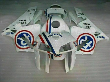 05-06 White Honda CBR600RR Motorcycle Fairing Kits & Plastic
