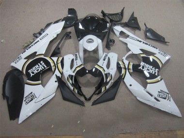 05-06 White Lucky Strike Black Motul Suzuki GSXR 1000 Motorcycle Fairings
