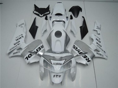 05-06 White Silver Black Repsol Honda CBR600RR Motorcycle Fairings