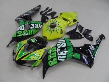 06-07 Yellow Green Rossi Honda CBR1000RR Motorcycle Fairings
