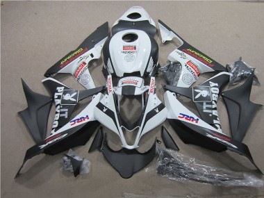 07-08 Black White HRC Honda CBR600RR Motorcycle Fairings