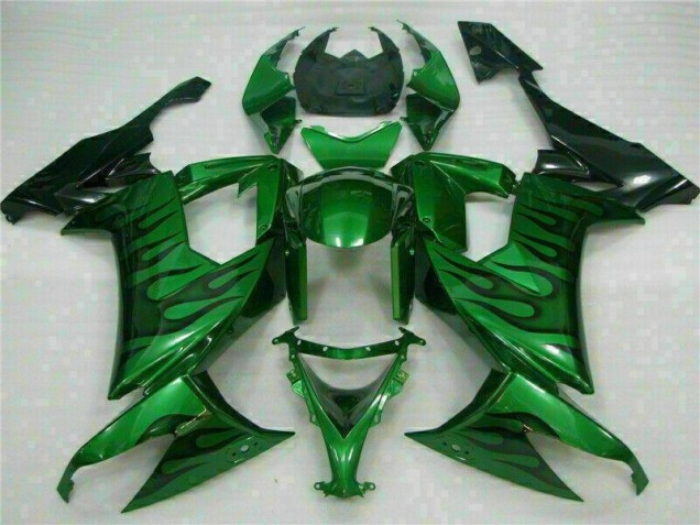 08-10 Green Flame Kawasaki ZX10R Motorcycle Fairings 08-10 Green Flame Kawasaki ZX10R Motorcycle Fairings