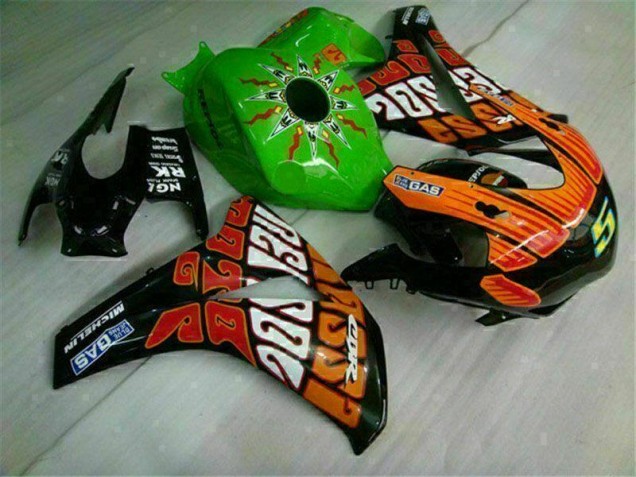 08-11 Green Orange Honda CBR1000RR Motorcycle Fairings