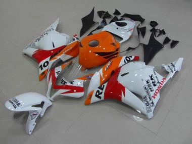 09-12 White Repsol Honda CBR600RR Motorcycle Fairings