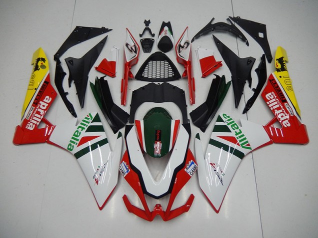 09-15 White Red Alitalia Aprilia RSV4 Motorcycle Fairings 09-15 White Red Alitalia Aprilia RSV4 Motorcycle Fairings