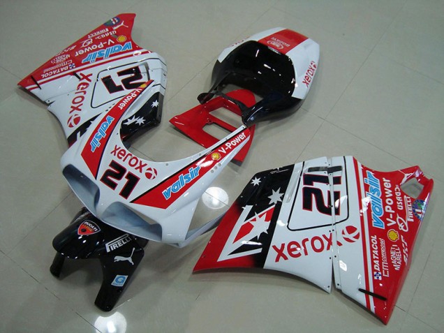 93-05 Red White Xerox 21 Ducati 748 916 996 996S Motorcycle Fairings 93-05 Red White Xerox 21 Ducati 748 916 996 996S Motorcycle Fairings