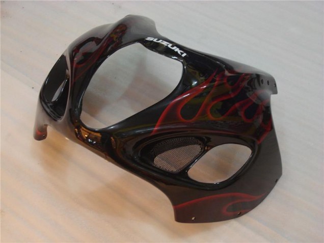 96-07 Black Red Flame Suzuki GSXR 1300 Hayabusa Motorcycle Fairings 96-07 Black Red Flame Suzuki GSXR 1300 Hayabusa Motorcycle Fairings